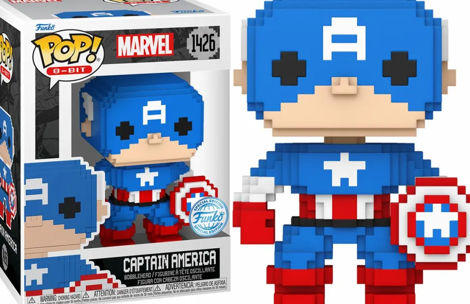 Marvel: 8-Bit - Captain America 8-Bit Pop! Vinyl Figure