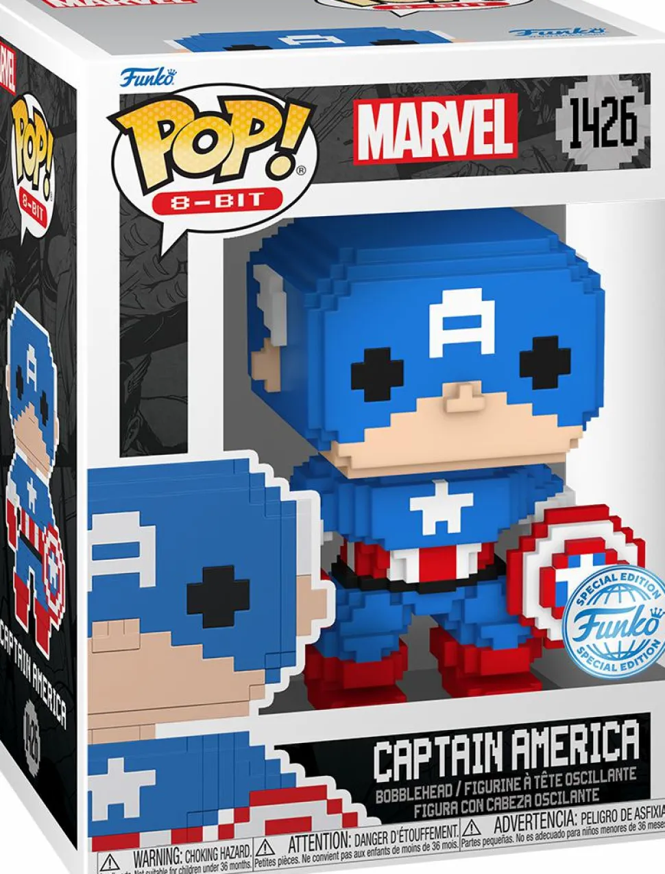 Marvel: 8-Bit - Captain America 8-Bit Pop! Vinyl Figure
