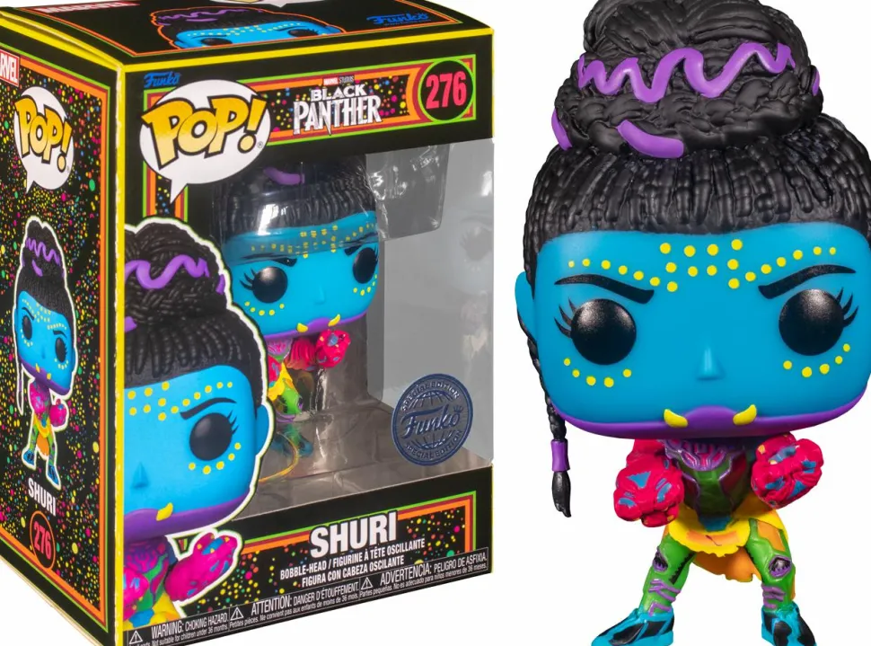 Marvel: Blacklight - Shuri, Wasp, Gamora & Nebula Blacklight Pop! Vinyl Bundle (Set of 4)