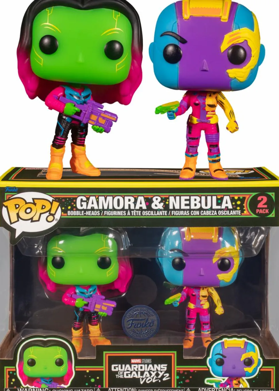 Marvel: Blacklight - Shuri, Wasp, Gamora & Nebula Blacklight Pop! Vinyl Bundle (Set of 4)