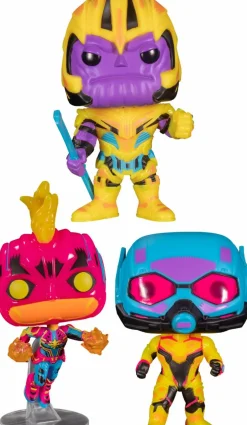 Marvel: Blacklight - Thanos, Captain Marvel & Ant-Man Blacklight Pop! Vinyl Bundle (Set of 3)