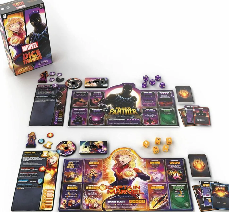 Marvel Dice Throne - Board Game 2-Hero Box Captain Marvel Vs Black Panther