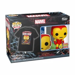 Marvel: Holiday - Iron Man Glow in the Dark Pop! Vinyl Figure & T-Shirt Box Set