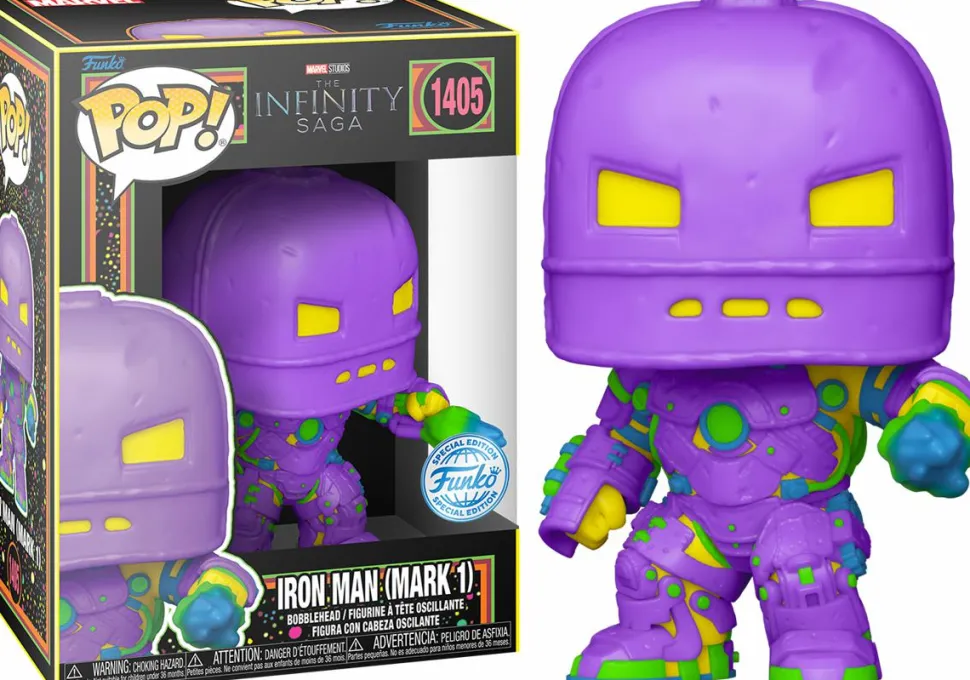 Marvel: The Infinity Saga - Iron Man (Mark 1) Blacklight Pop! Vinyl Figure