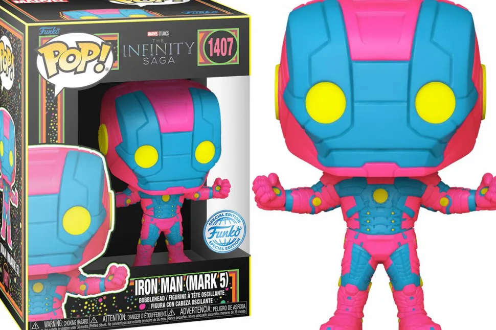 Marvel: The Infinity Saga - Iron Man (Mark 5) Blacklight Pop! Vinyl Figure