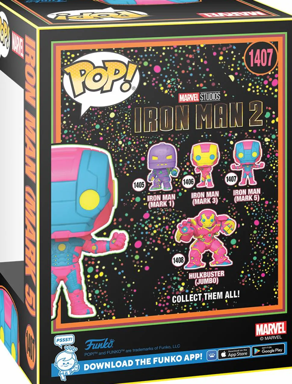 Marvel: The Infinity Saga - Iron Man (Mark 5) Blacklight Pop! Vinyl Figure