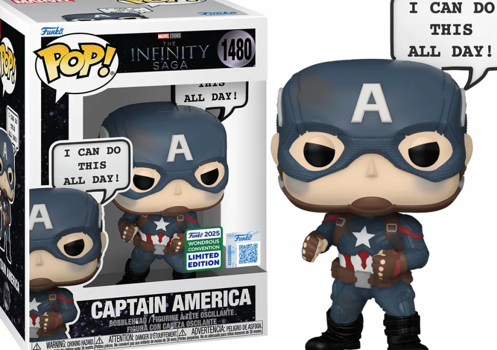 Marvel: The Infinity Saga - Captain America 'I Can Do This All Day' Pop! Vinyl Figure (2025 Wondrous Convention Exclusive)