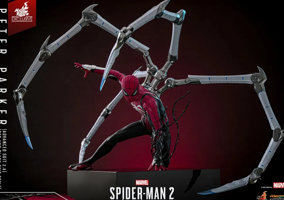 Marvel's Spider-Man 2 - Peter Parker (Advanced Suit 2.0) (Red and Black Suit Style) 1/6th Scale Hot Toys Action Figure (Hot Toys Exclusive)