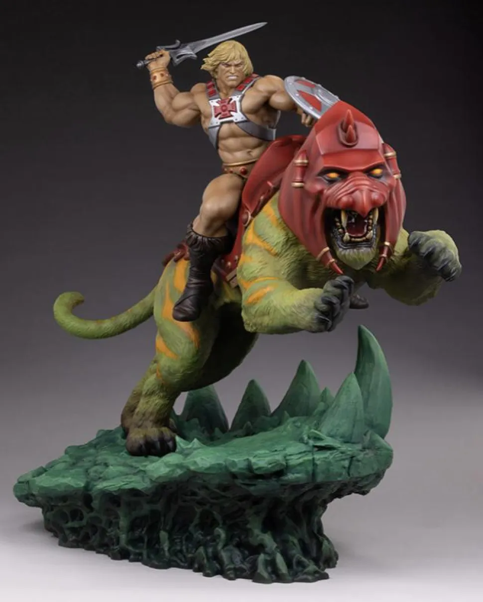 Masters of the Universe - He-Man & Battle Cat Classic Deluxe 23” Maquette Statue