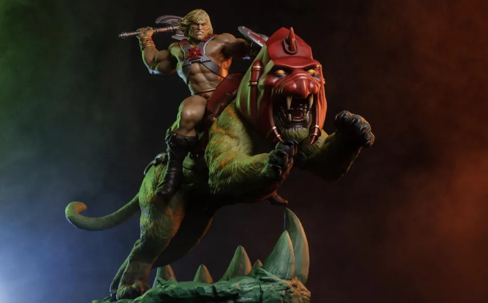 Masters of the Universe - He-Man & Battle Cat Classic Deluxe 23” Maquette Statue