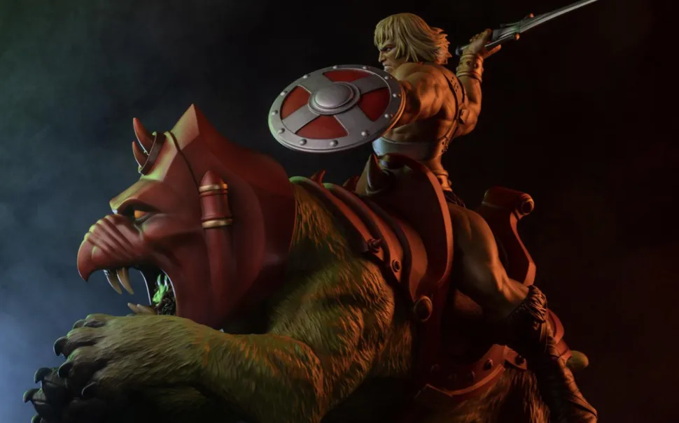 Masters of the Universe - He-Man & Battle Cat Classic Deluxe 23” Maquette Statue
