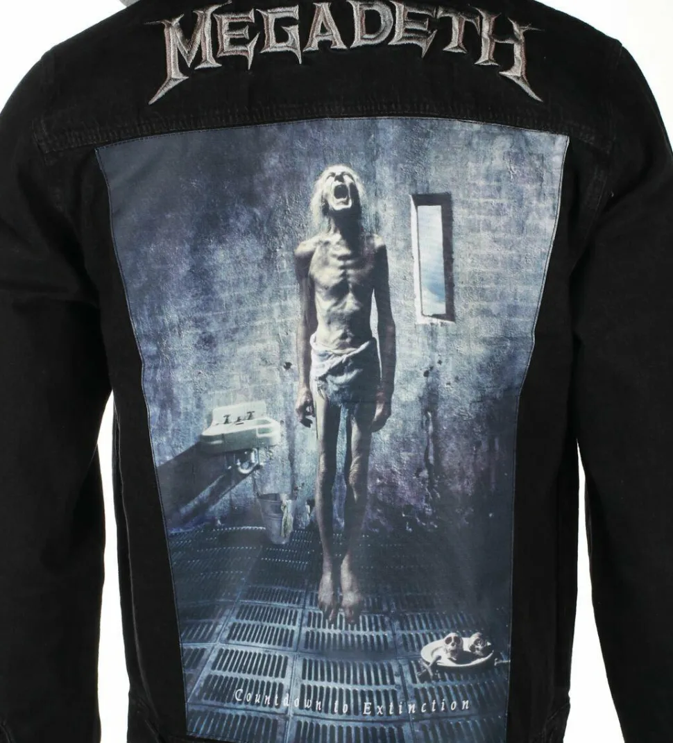 Megadeth - Megadeth x Primitive Countdown Two-Fer Black Denim Jacket
