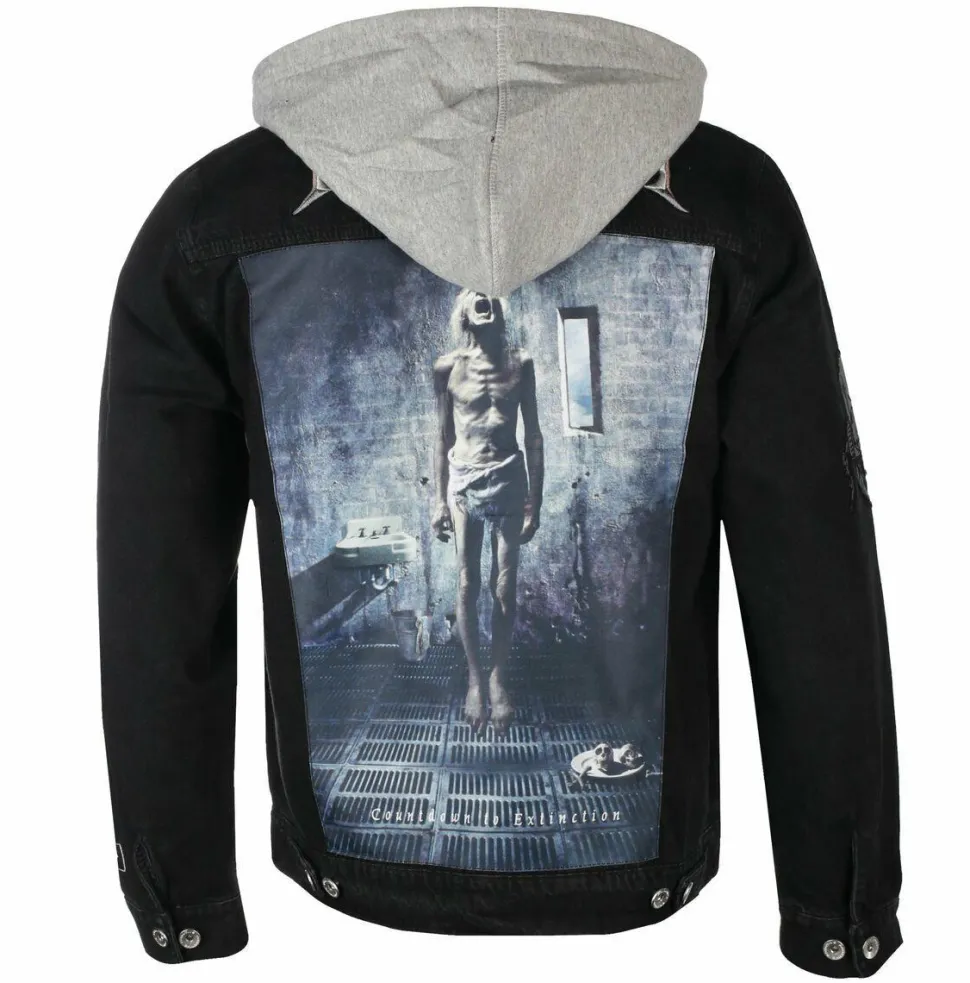 Megadeth - Megadeth x Primitive Countdown Two-Fer Black Denim Jacket