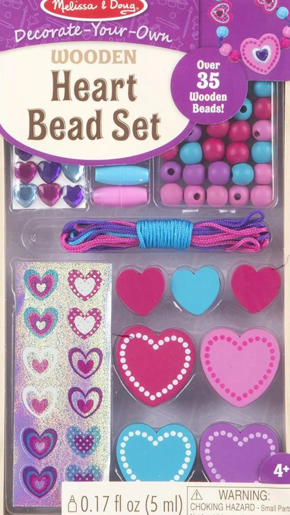 Melissa and Doug - Decorate Your Own Heart Bead Set