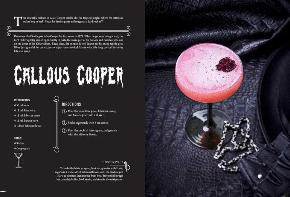 Metal Cocktails: 42 Recipes Inspired by the World's Biggest Bands Hardcover Book