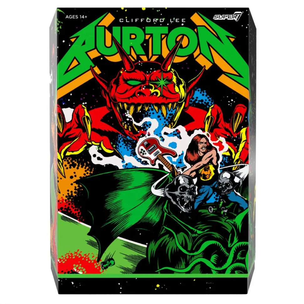 Metallica - Cliff Burton (Superhero Poster) Ultimates! 7" Scale Action Figure (Wave 2)