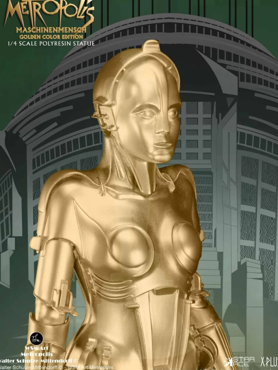 Metropolis (1927) - Maschinenmensch (Gold Version) 1/4th Scale Statue