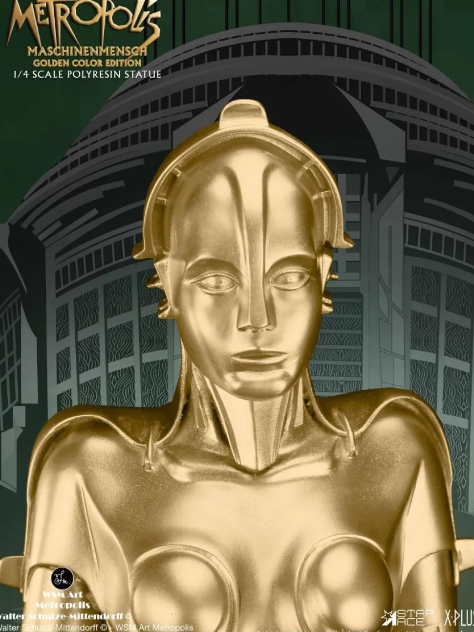 Metropolis (1927) - Maschinenmensch (Gold Version) 1/4th Scale Statue