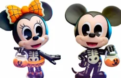 Mickey and Friends - Mickey & Minnie in Skeleton Costume Cosbaby (S) Hot Toys Figure 2-Pack