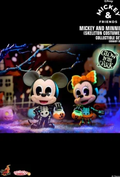Mickey and Friends - Mickey & Minnie in Skeleton Costume Cosbaby (S) Hot Toys Figure 2-Pack