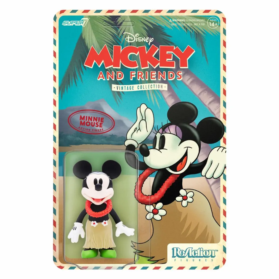 Mickey and Friends - Minnie Mouse (Hawaiian Holiday) ReAction 3.75” Action Figure