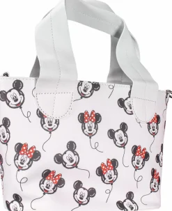 Mickey Mouse - Mickey & Minnie Balloons 9” Faux Leather Crossbody Handbag