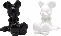 Mickey Mouse - Minnie Mouse Black & White Ceramic Salt & Pepper Shaker Set
