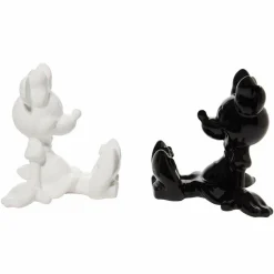 Mickey Mouse - Minnie Mouse Black & White Ceramic Salt & Pepper Shaker Set