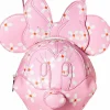 Mickey Mouse - Minnie Mouse 3D Floral Head 11” Faux Leather Crossbody Handbag