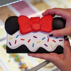 Mickey Mouse - Minnie Mouse Sweets 4” Faux Leather Flap Wallet