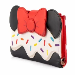 Mickey Mouse - Minnie Mouse Sweets 4” Faux Leather Flap Wallet