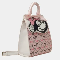 Mickey Mouse - Minnie Mouse Monogram 9” Faux Leather Flap Mini Backpack