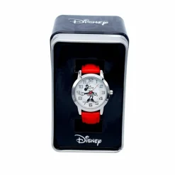 Mickey Mouse - Steamboat Minnie Mouse Red Faux Leather Band Petit Watch (One Size)