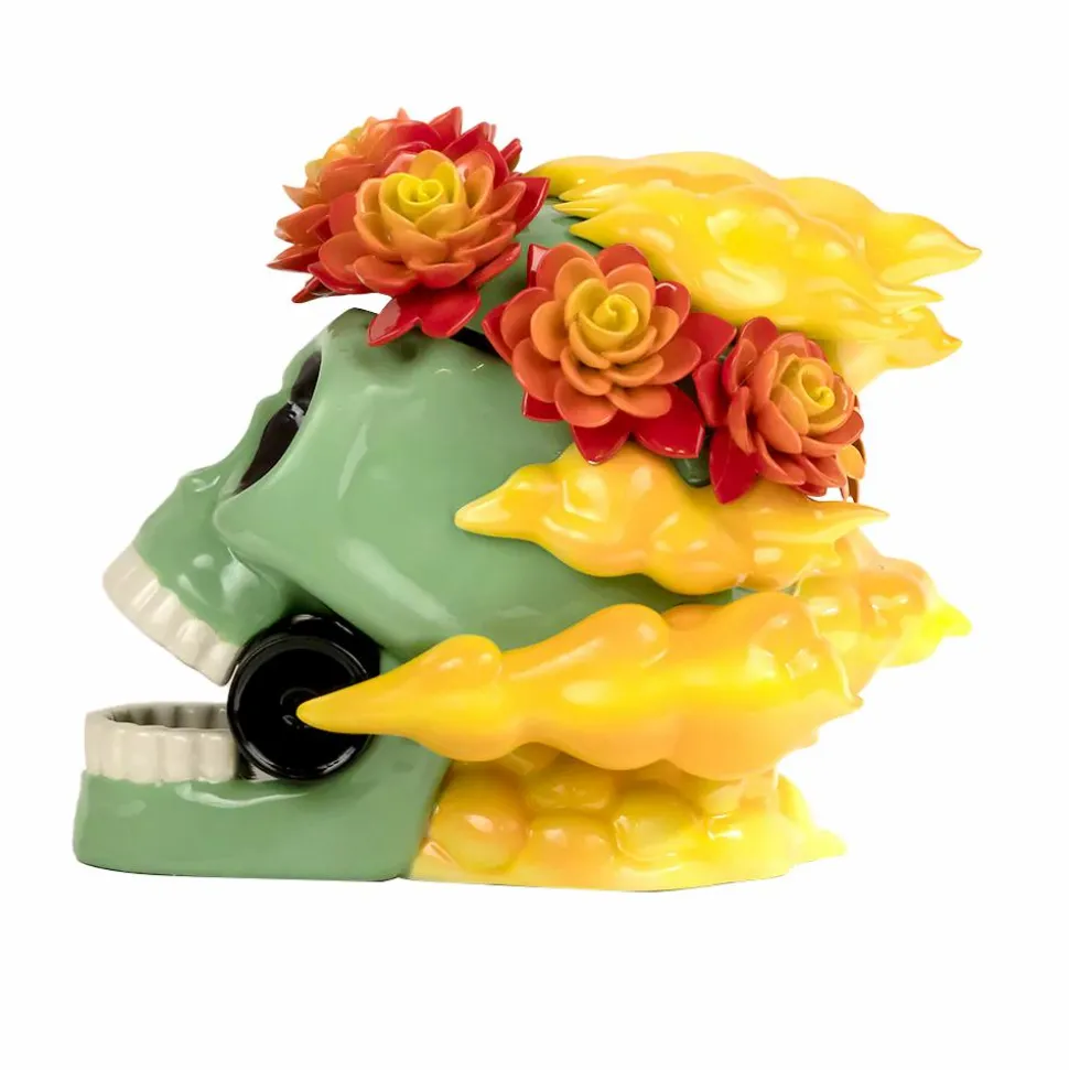 Mighty Jaxx - The Smoke Calavera 7" Porcelain Incense Chamber by Butch Locsin