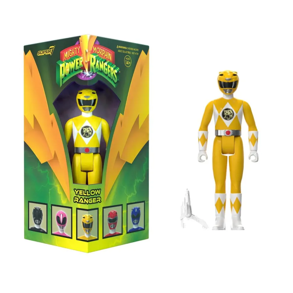 Mighty Morphin Power Rangers - Yellow Ranger ReAction 3.75" Action Figure (2023 SDCC Exclusive)