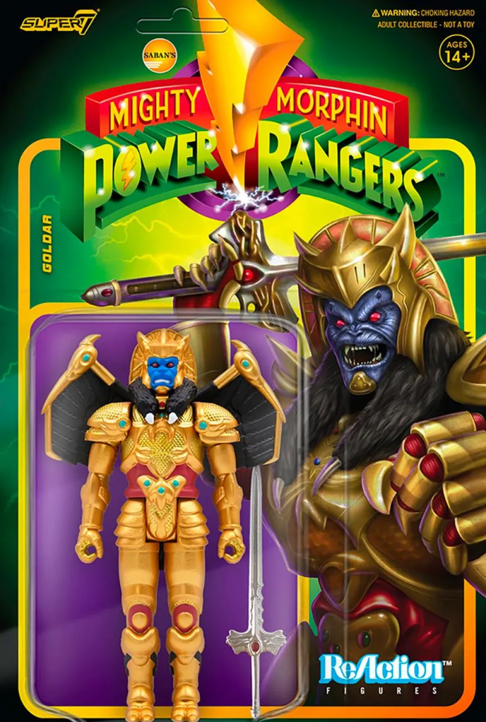 Mighty Morphin’ Power Rangers - Goldar ReAction 3.75” Action Figure