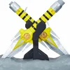 Mighty Morphin Power Rangers - Yellow Ranger Power Daggers Lightning Collection 1:1 Scale Life-Size Prop Replica