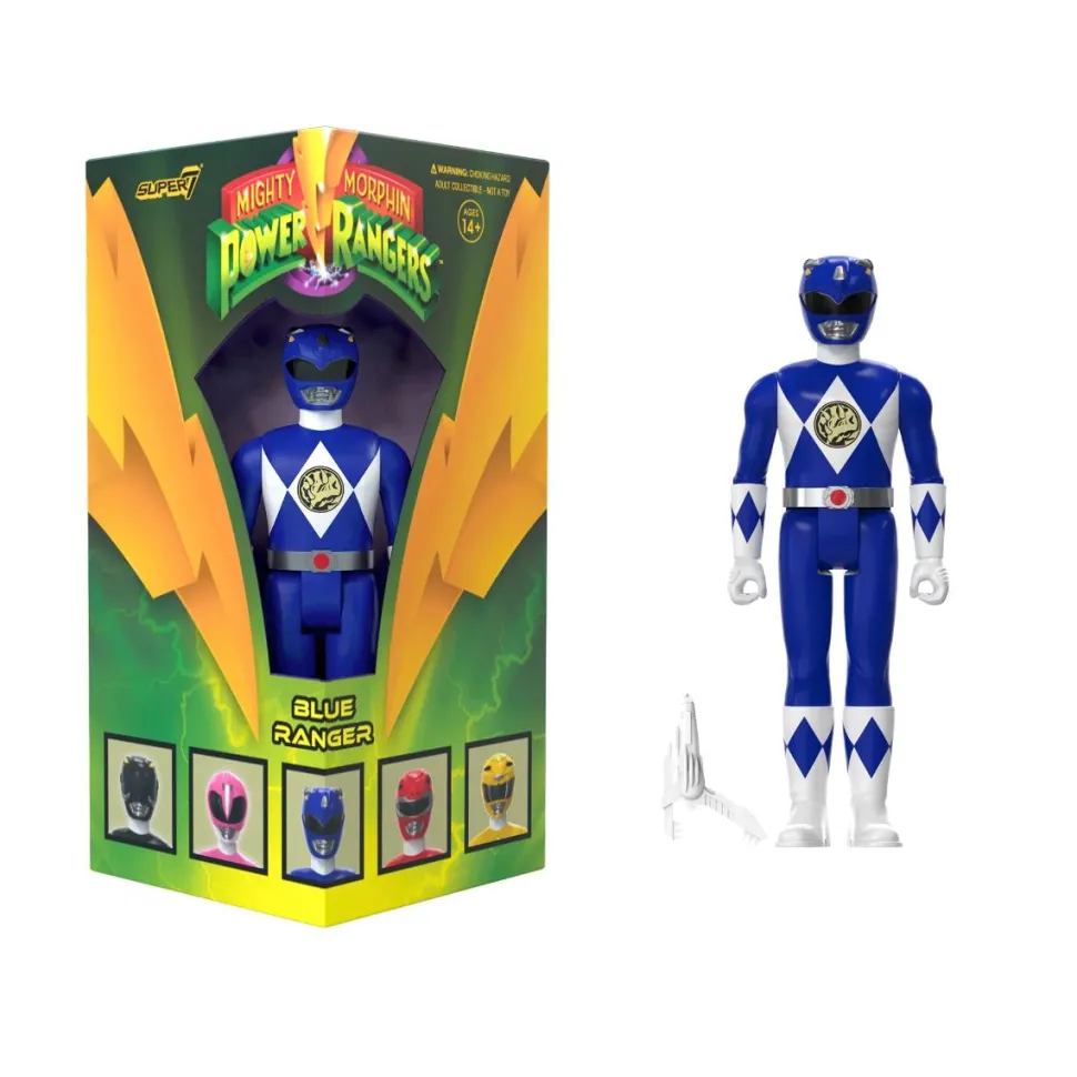 Mighty Morphin Power Rangers - Blue Ranger ReAction 3.75" Action Figure (2023 SDCC Exclusive)