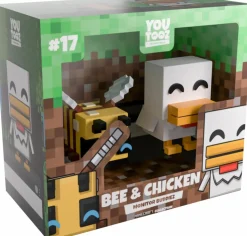 Minecraft - Bee and Chicken Monitor Buddiez 2.5" Vinyl Figure 2-Pack