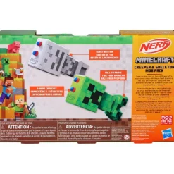 Minecraft - Creeper & Skeleton Mob Pack Nerf Dart Blaster 2-Pack