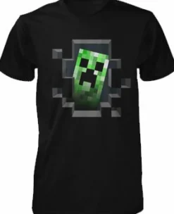 Minecraft - Creeper Inside Kids or Youth Black T-Shirt