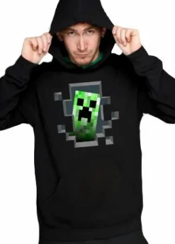 Minecraft - Creeper Inside Black Hoodie (Unisex)
