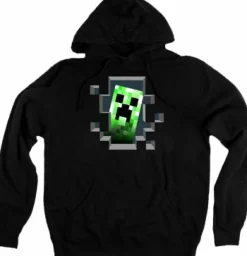 Minecraft - Creeper Inside Black Hoodie (Unisex)