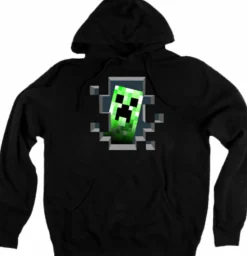 Minecraft - Creeper Inside Black Hoodie (Unisex)