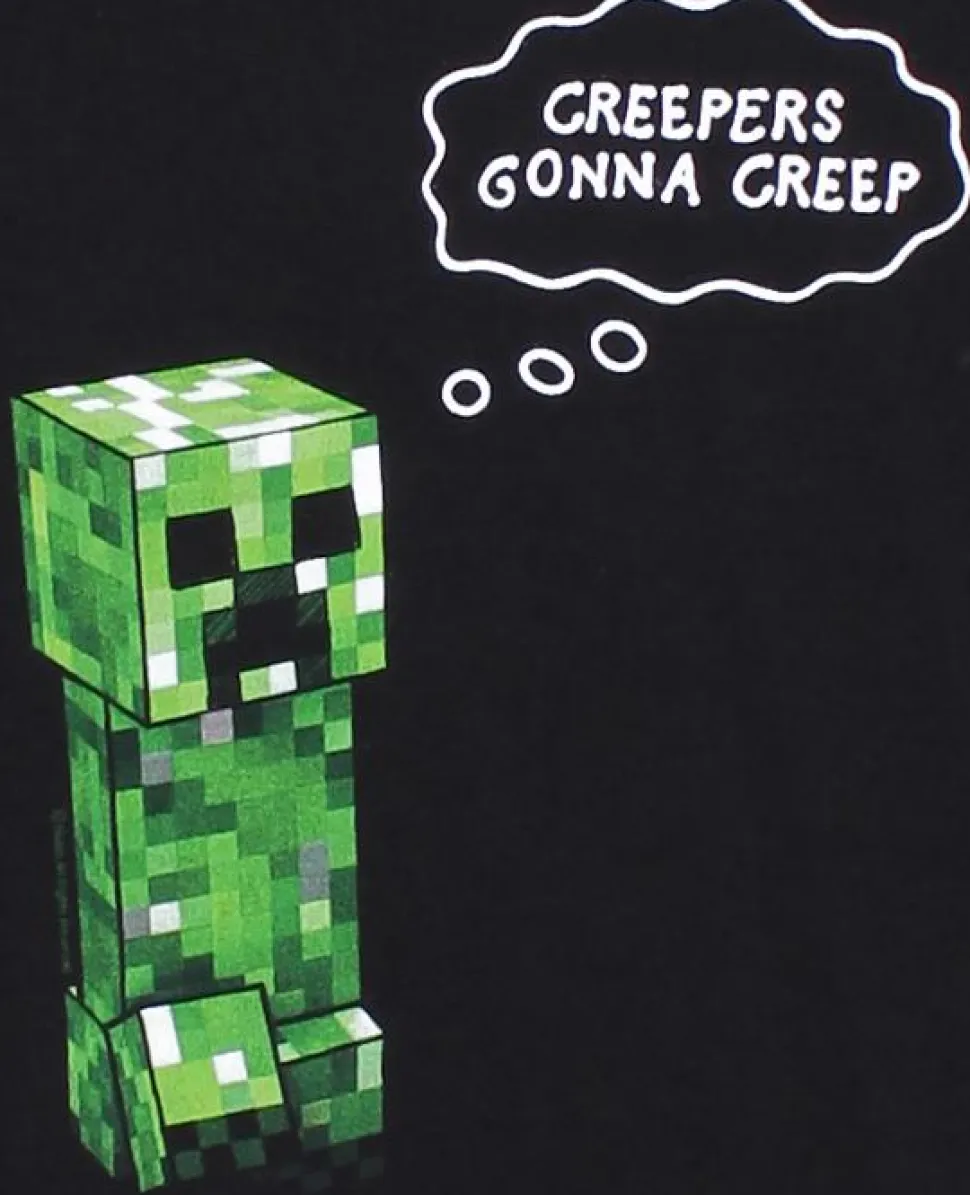 Minecraft - Creepers Gonna Creep Black Male T-Shirt
