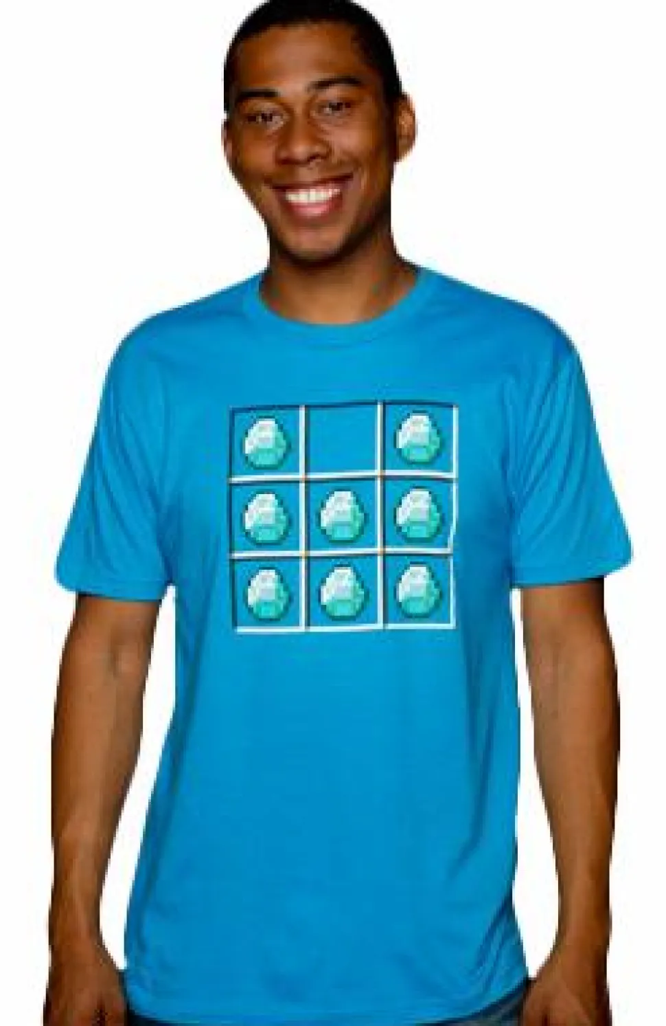 Minecraft - Diamond Crafting Premium Turquoise Male T-Shirt