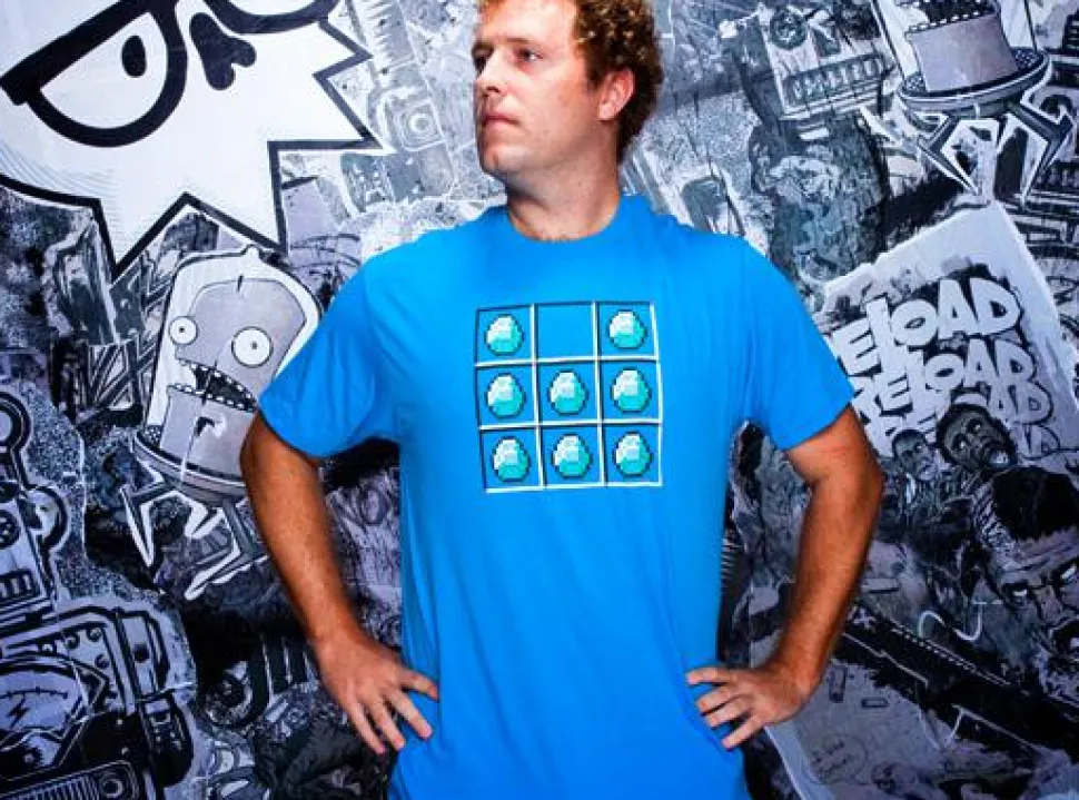 Minecraft - Diamond Crafting Turquoise Male T-Shirt
