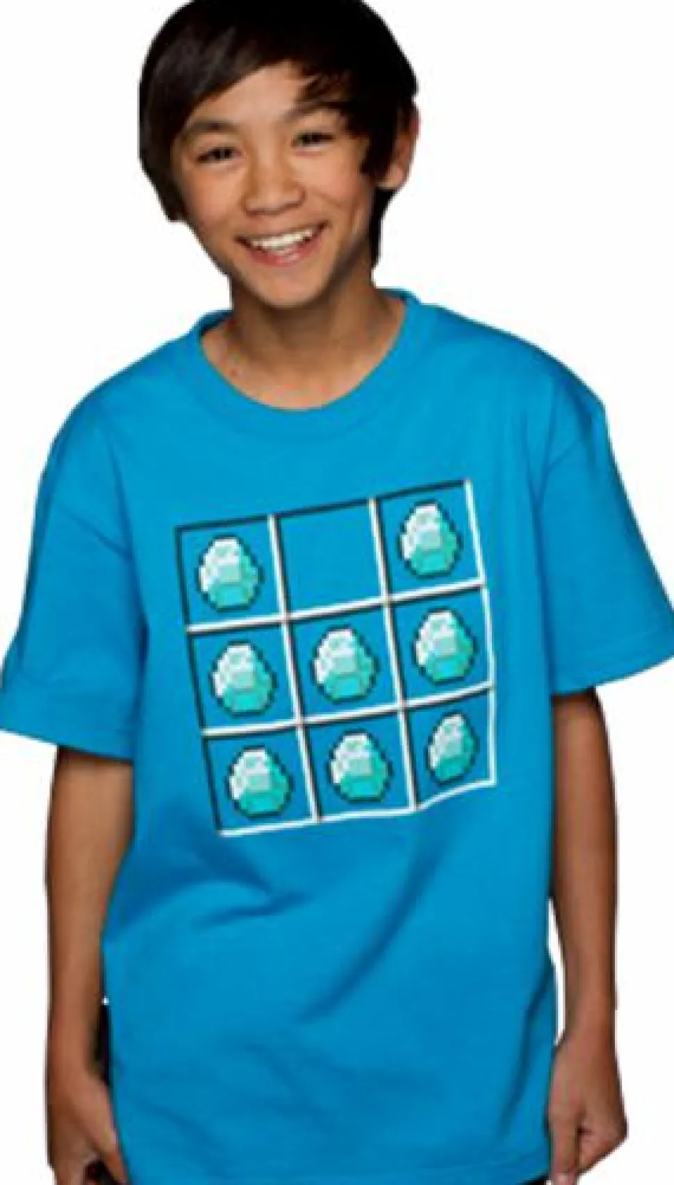 Minecraft - Diamond Crafting Turquoise Kids or Youth T-Shirt