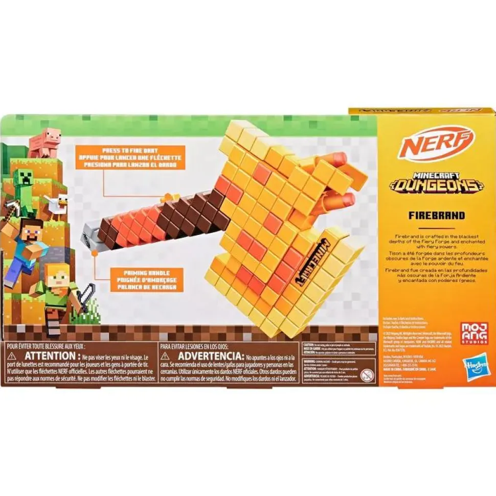 Minecraft - Firebrand Axe Nerf Dart Blaster Roleplay Replica