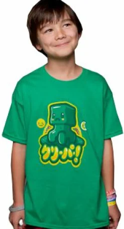 Minecraft - Kawaii Creeper Kids or Youth Green T-Shirt
